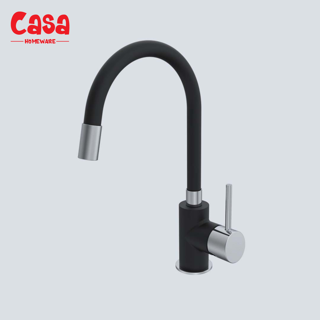 1 Kitchen Mixer Flex Matt Black - Image 1