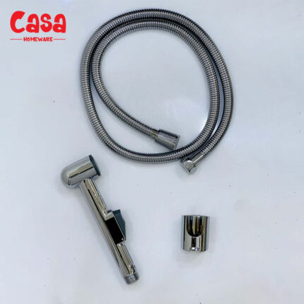 Premium Muslim Shower Set in Silver | Durable ABS Plastic | High Water Pressure | Easy Installation