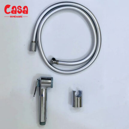 Premium Muslim Shower Head Shiny Silver | Durable ABS Plastic | High Water Pressure | Easy Installation