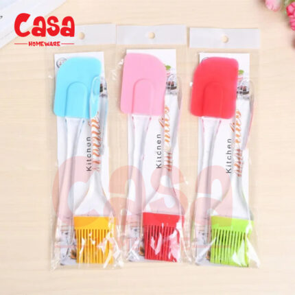 Pack of 2 Spatula BBQ Oil Brush Silicone Acrylic Transparent Spatula Silicone Acrylic Transparent Brush