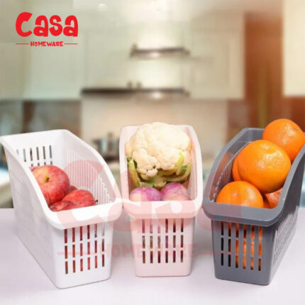 Organizer basket kitchen accessories fridge organizer baskets food storage space savers baskets for fruits and vegetable