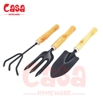 Pack of 3 Gardening tool set Wooden Handle Set of 3 Piece Garden Tool set Gardening Tools extremely High Quality
