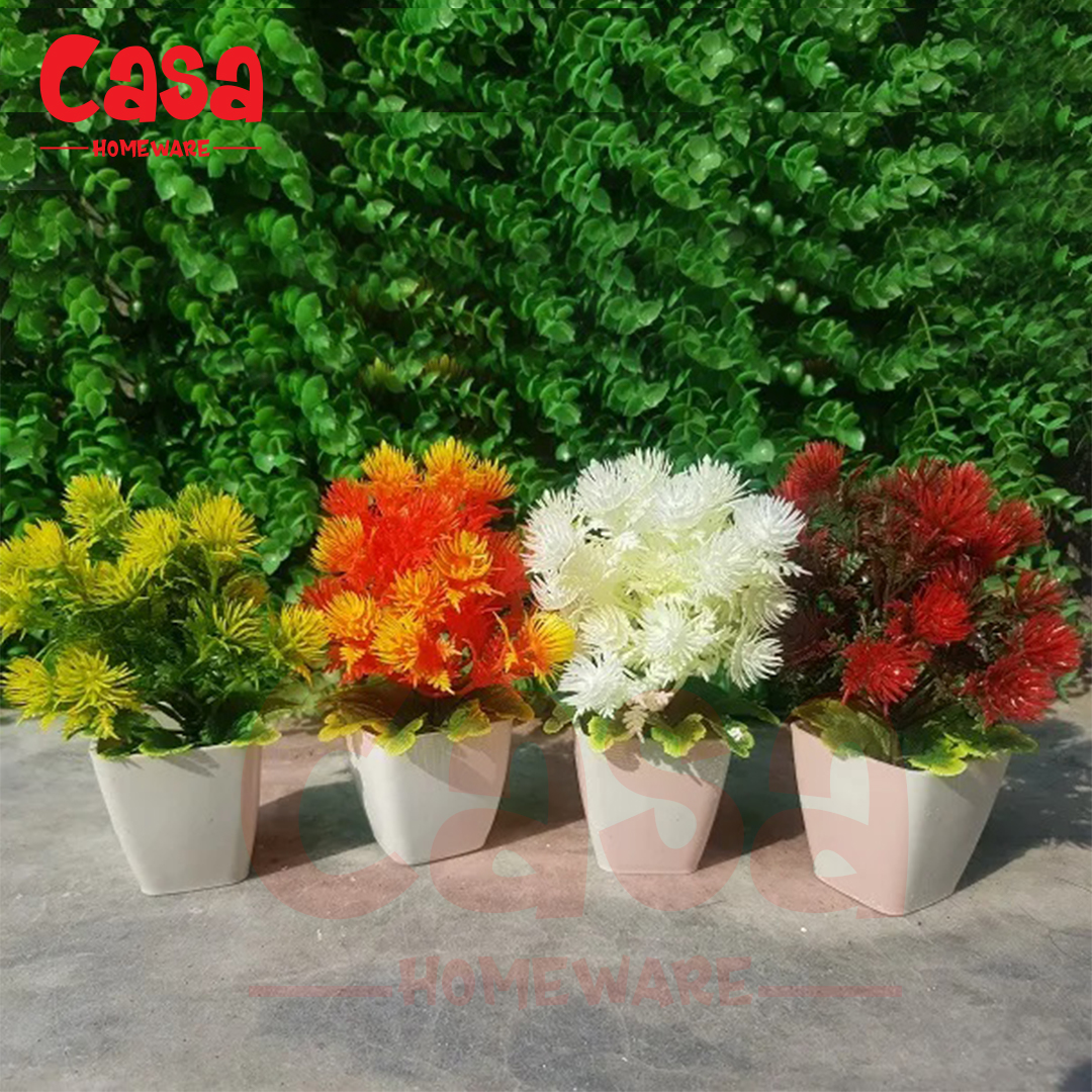 Pack of 3 Mini Plant Artificial Decoration Piece with pot Best for home & Office Decoration purpose Pack of 3 Mini Plant Artificial Decoration Piece with pot Best for home Office Decoration purpose - Image 1