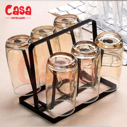 Stainless Steel Under Cabinet Glass Holder Stand and Coffee Cup Organizer Rack Space Saving Durable