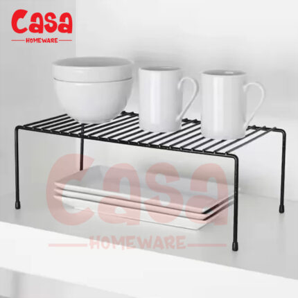 Storage Shelf Rack Rustproof Stainless Steel Kitchen Organizer Space Saver for Fridge Pantry Shelves Countertops